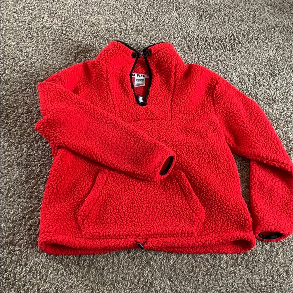 Pink Sherpa pullover